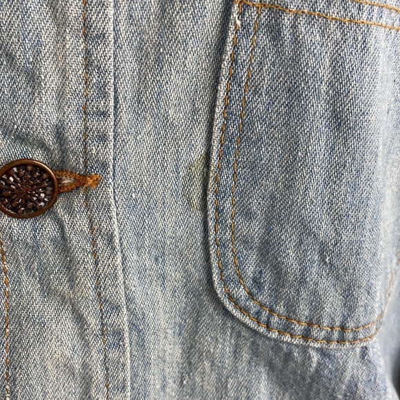 Vtg 70”s Sears Jeans Joint Denim Button Front Shirt Shacket Size Small - Picture 5 of 16